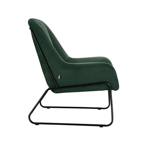 Casero-fauteuil En Velours Noir Et Vert