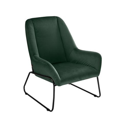 Casero-fauteuil En Velours Noir Et Vert