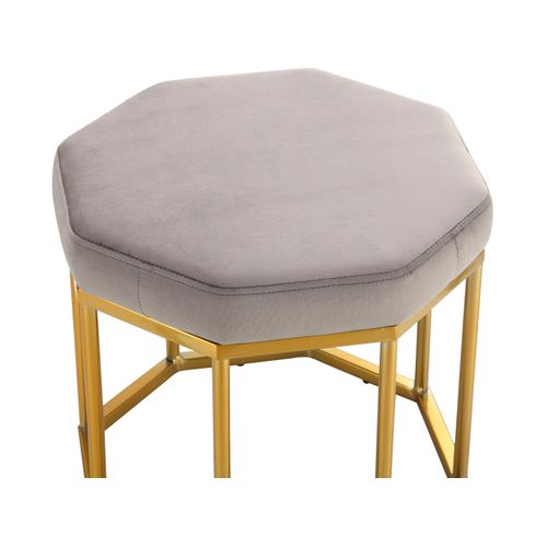 Ayda-tabouret En Velours Gris