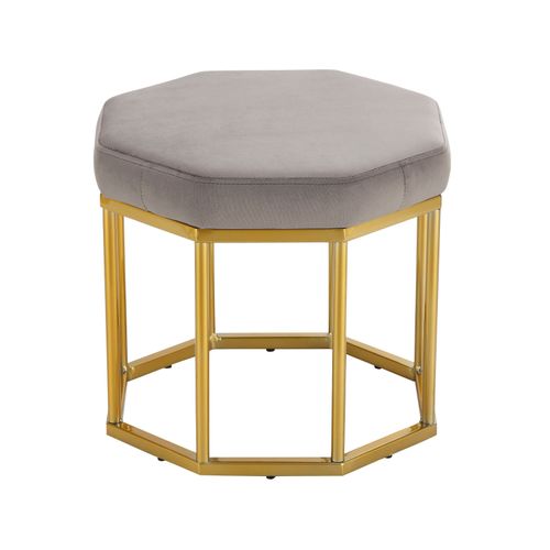 Ayda-tabouret En Velours Gris