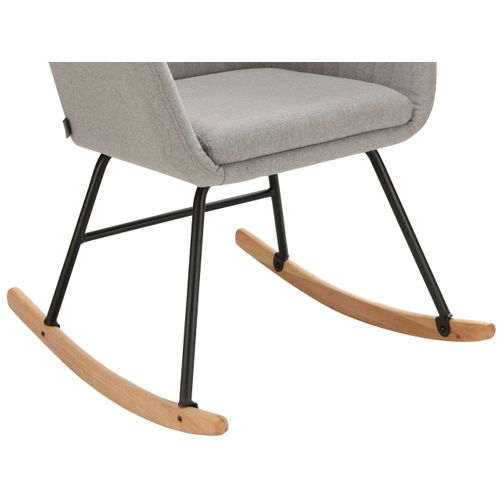 Naira-fauteuil à Bascule En Tissu Gris Clair