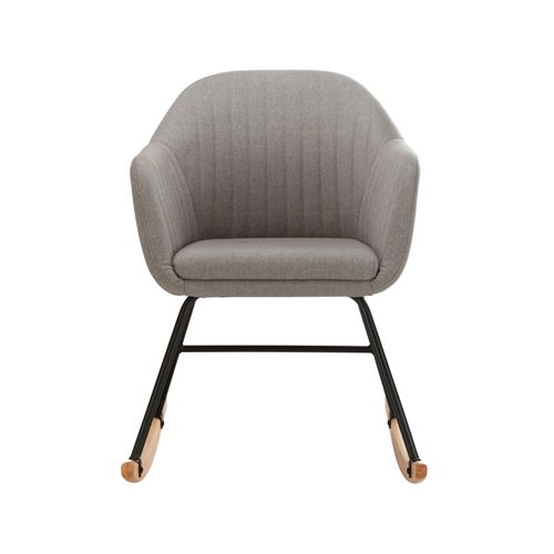 Naira-fauteuil à Bascule En Tissu Gris Clair
