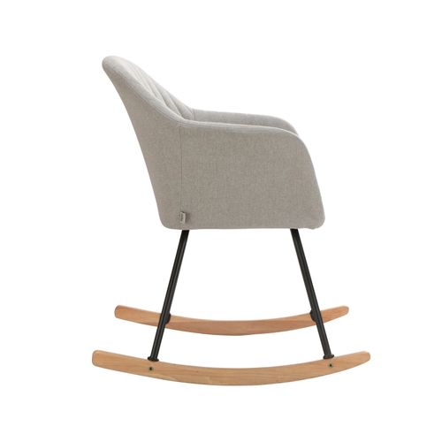 Naira-fauteuil à Bascule En Tissu Gris Clair