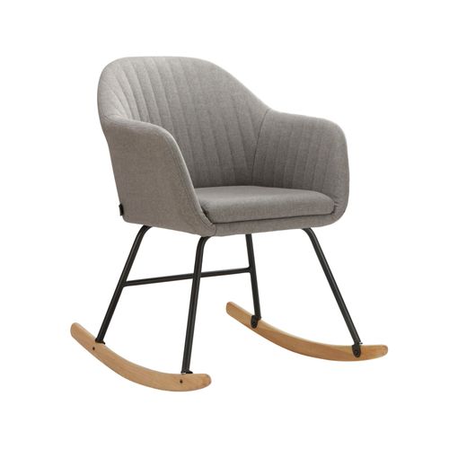 Naira-fauteuil à Bascule En Tissu Gris Clair