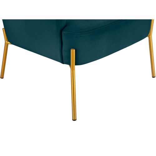 Runa-fauteuils Rembourrée En Velours Pétrole