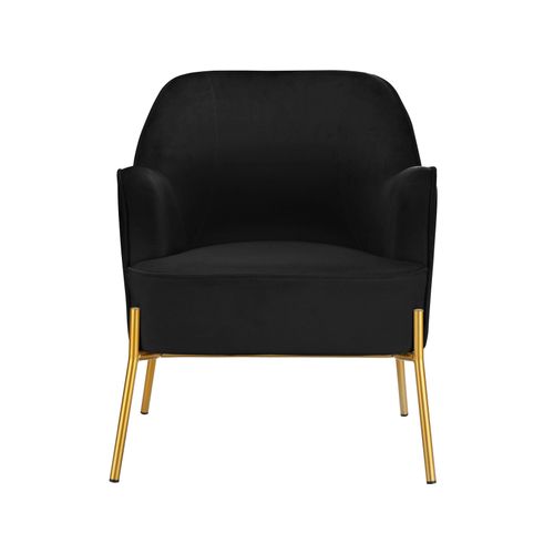 Runa-chaise D'appoint Tapissée En Velours Noir 1pk