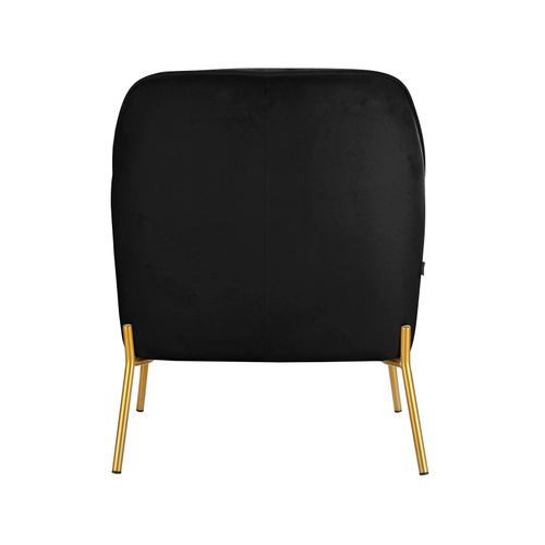 Runa-chaise D'appoint Tapissée En Velours Noir 1pk
