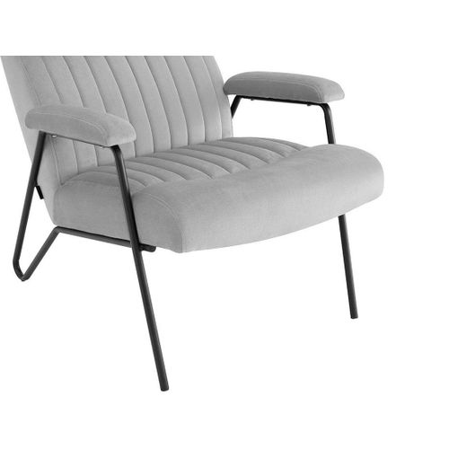 Ronda-fauteuil En Velours Gris