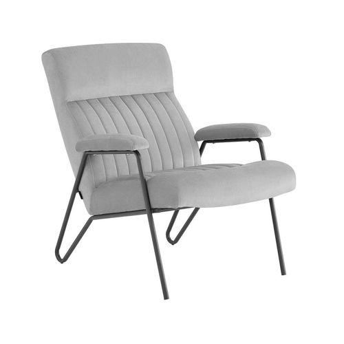 Ronda-fauteuil En Velours Gris