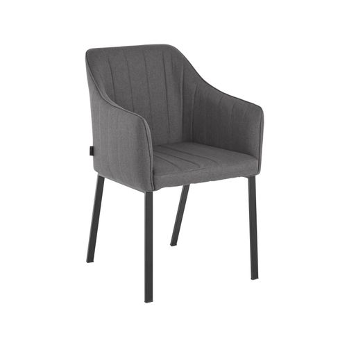 Jaxon-chaises De Salle à Manger Tapissées Ensemble De 2 En Tissu Gris