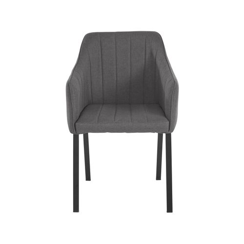 Jaxon-chaises De Salle à Manger Tapissées Ensemble De 2 En Tissu Gris