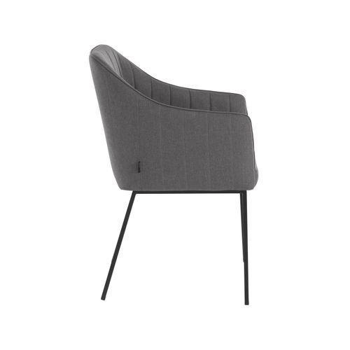 Jaxon-chaises De Salle à Manger Tapissées Ensemble De 2 En Tissu Gris