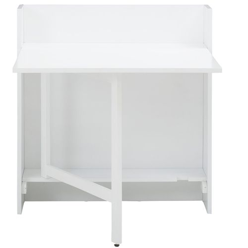 Walter - Table Pliante 84x80 Cm 3 Personnes En Mdf Blanc