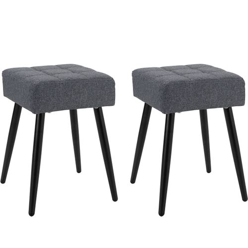 Louise - Tabouret Anthracite. Noir