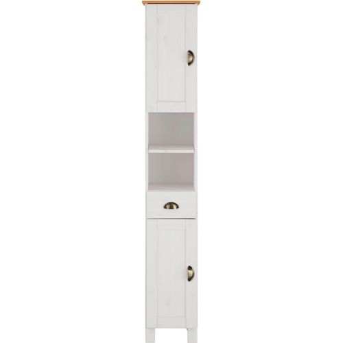 Toscana-armoire Étroite 2 Portes 1 Tiroir Blanc/miel