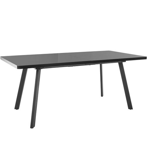 Linus-table De Salle à Manger 180x220 Cm Aspect Bois Noir
