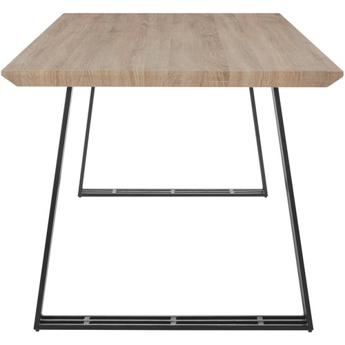 Kairo - Table à Manger En Effet Chêne Noir 6 Personnes L160