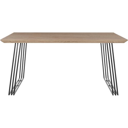 Kairo - Table à Manger En Effet Chêne Noir 6 Personnes L160