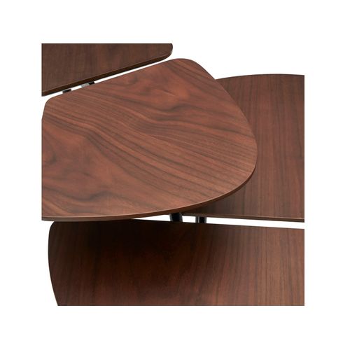 Lyra-ensemble De 2 Tables Basses Marron/noir