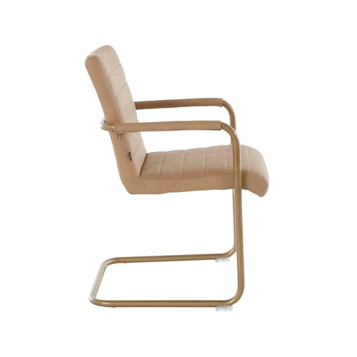 Elise-fauteuil En Pu Crème, 2 Pièces