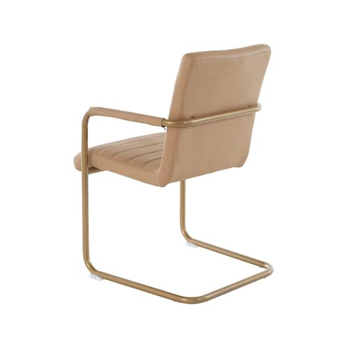 Elise-fauteuil En Pu Crème, 2 Pièces