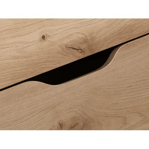 Meera-buffet à 3 Portes Et 3 Tiroirs Aspect Chêne Blanc