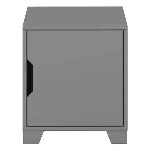 Linus-table De Nuit Avec 1 Porte En Mdf Gris