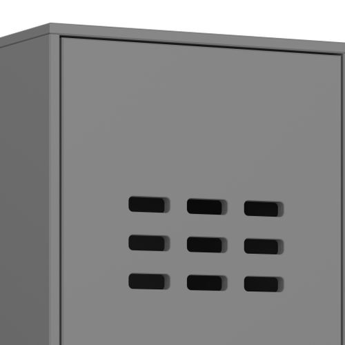 Linus-armoire à 1 Porte En Mdf Gris