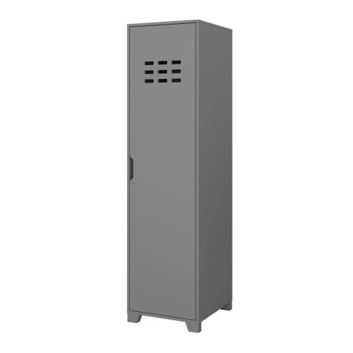 Linus-armoire à 1 Porte En Mdf Gris
