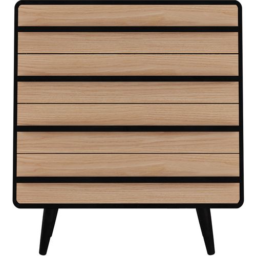 Chantal - Commode Avec 4 Tiroirs En Effet Chêne Noir