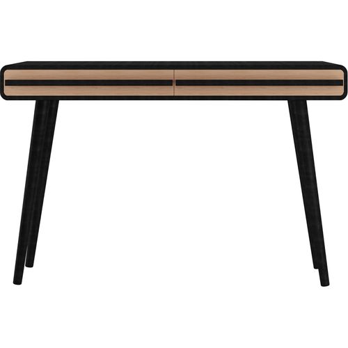 Chantal - Bureau Avec 2 Tiroirs En Effet Chêne Et Noir