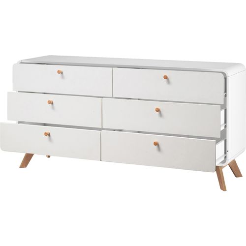 Cassie - Buffet Avec 3+3 Tiroirs En Blanc