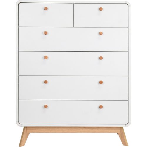 Cassie - Commode Avec 4+2 Tiroirs En Effet Chêne Blanc