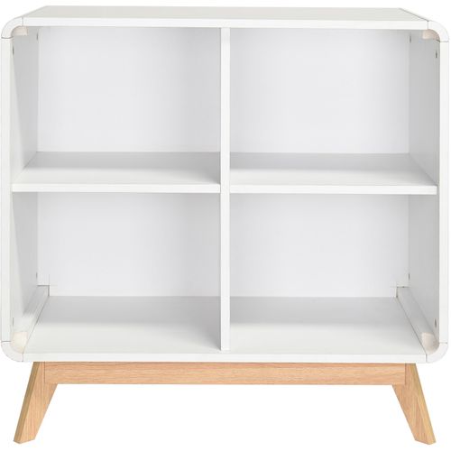 Cassie - Bibliothèque à 4 Étagères En Effet Bois Blanc