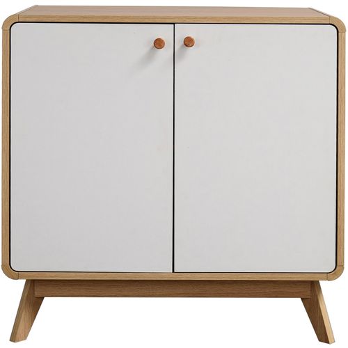 Cassie - Armoire Avec 2 Portes En Effet Chêne Et Blanc