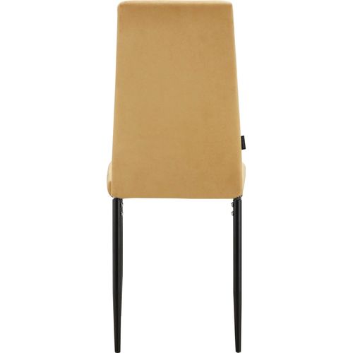 Kelly-chaises De Salle à Manger Tapissées Ensemble De 2 En Velours Moutarde