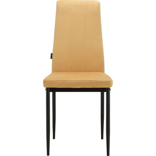 Kelly-chaises De Salle à Manger Tapissées Ensemble De 2 En Velours Moutarde