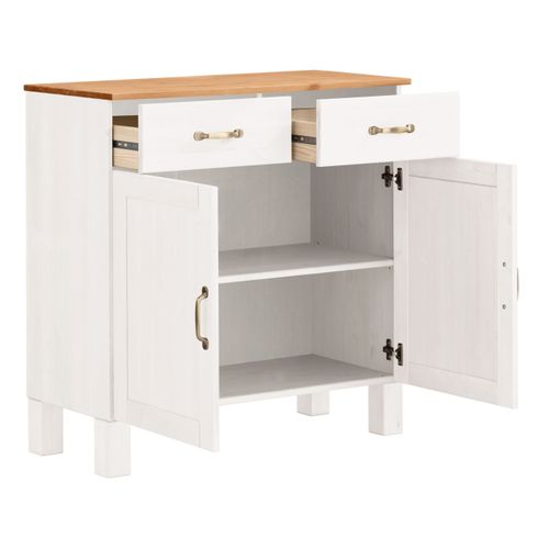 Alby-buffet 2 Portes 2 Tiroirs Blanc/miel