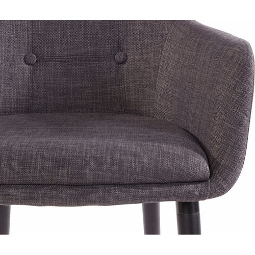 Bradford-chaise De Salle à Manger Avec Accoudoir En Tissu Gris Foncé