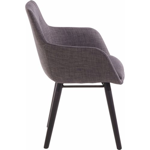 Bradford-chaise De Salle à Manger Avec Accoudoir En Tissu Gris Foncé