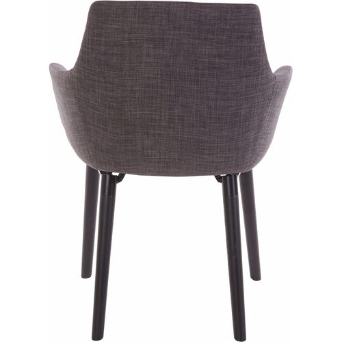 Bradford-chaise De Salle à Manger Avec Accoudoir En Tissu Gris Foncé