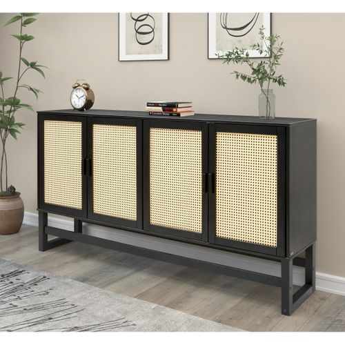 Jolene-buffet Avec 4 Portes En Pin Expresso