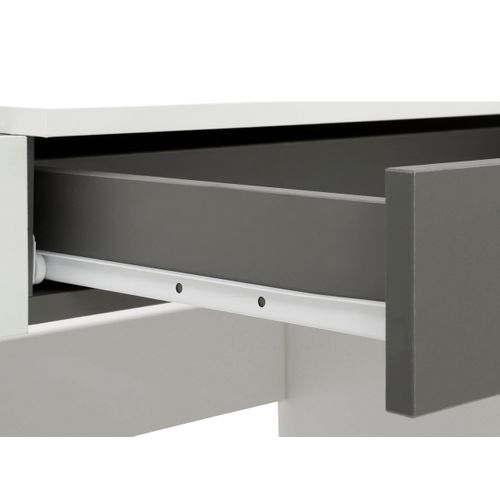 Smart-bureau Avec 1 Tiroir Et 1 Plateau Rabattable, Aspect Bois Blanc