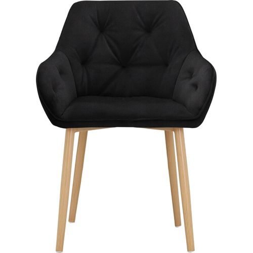 Betty-chaises De Salle à Manger Tapissées Ensemble De 2 En Velours Noir