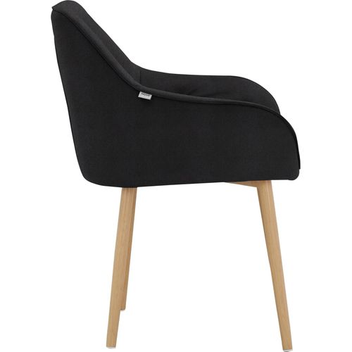 Betty-chaises De Salle à Manger Tapissées Ensemble De 2 En Velours Noir