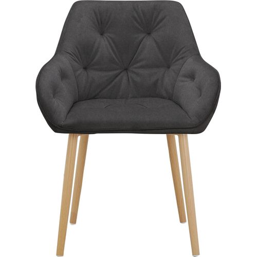 Betty-chaises De Salle à Manger Tapissées Ensemble De 2 En Velours Anthracite