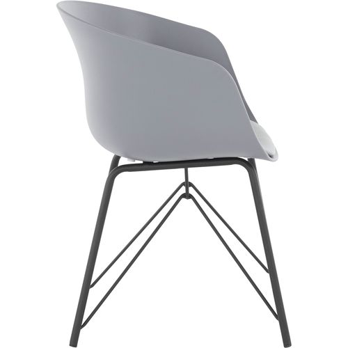 Edith-chaise 2 Pack En Plastique Gris