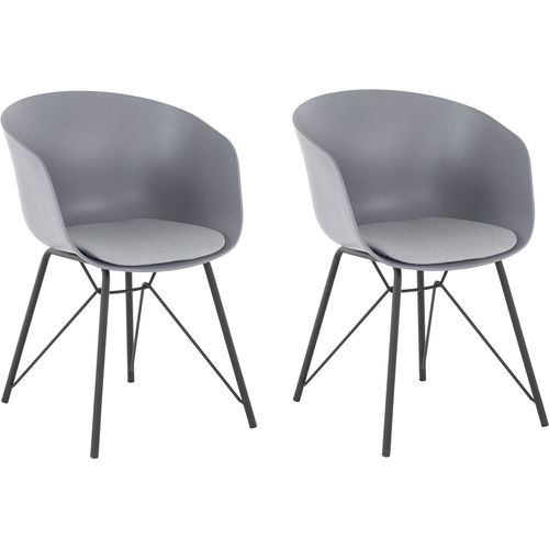 Edith-chaise 2 Pack En Plastique Gris