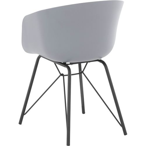 Edith-chaise 2 Pack En Plastique Gris