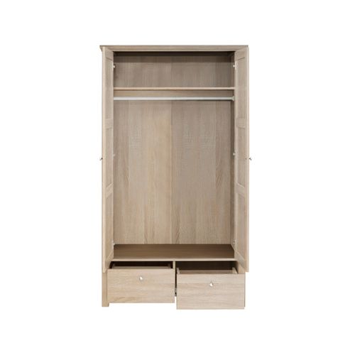 Marian-armoire à Deux Portes Et Deux Tiroirs En Couleur Chêne